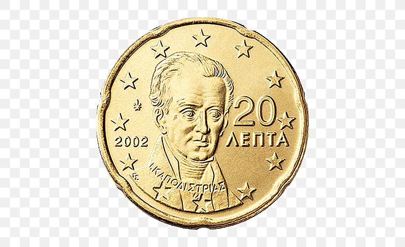 Greece 20 Cent Euro Coin Euro Coins, PNG, 500x500px, 1 Cent Euro Coin, 1 Euro Coin, 2 Euro Cent Coin, 2 Euro Coin, 20 Cent Euro Coin Download Free