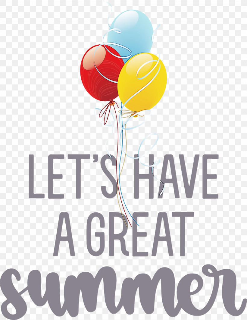 Balloon Logo Font Party Birthday, PNG, 2317x3000px, Great Summer, Balloon, Birthday, Happiness, Logo Download Free