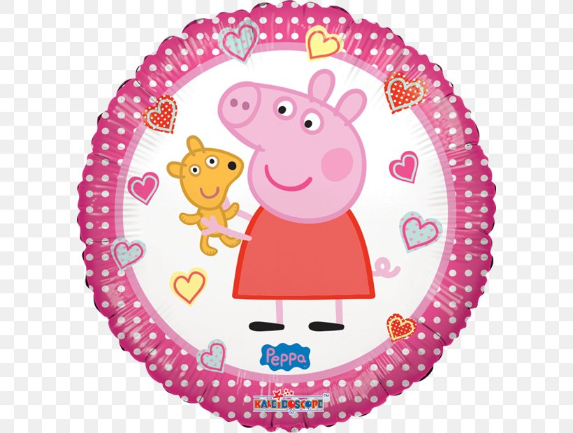 Daddy Pig George Pig Mummy Pig Birthday, PNG, 600x620px, Daddy Pig, Animated  Cartoon, Area, Balloon, Birthday
