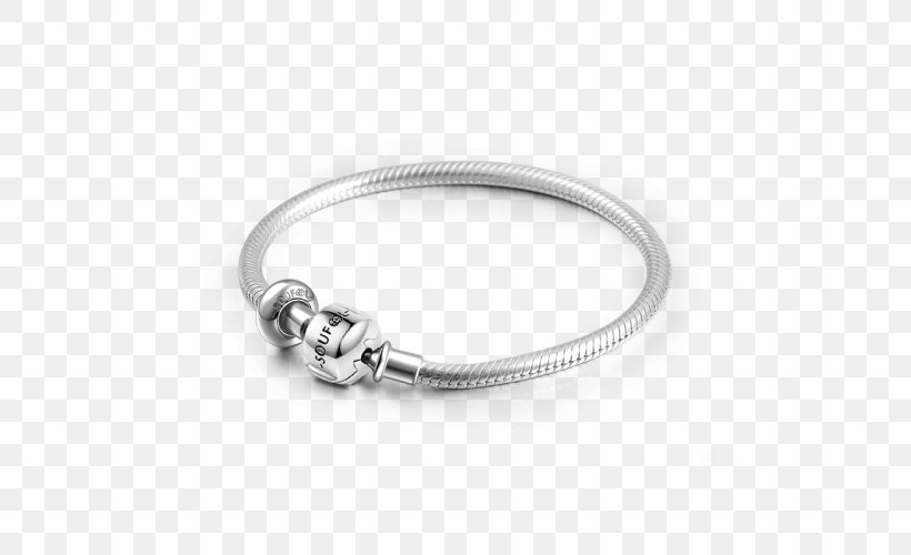 Bracelet Bangle Silver Jewellery Pandora, PNG, 500x500px, Bracelet, Bangle, Body Jewelry, Chain, Charm Bracelet Download Free