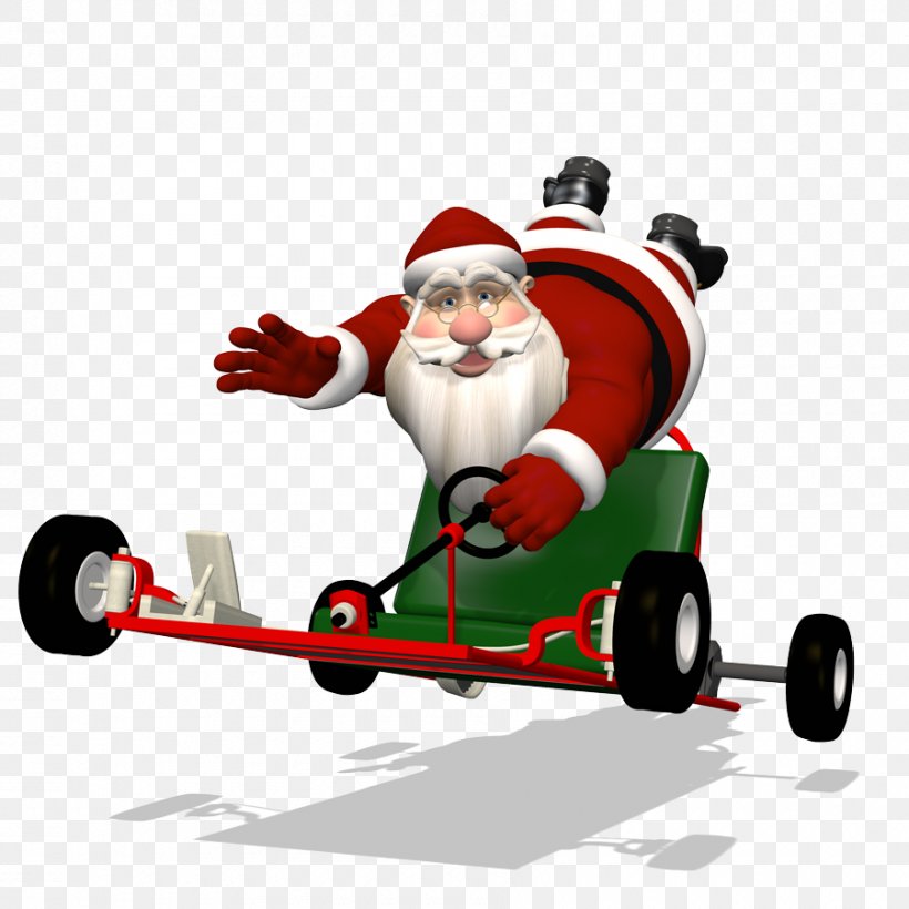 Santa Claus Cartoon, PNG, 900x900px, Gokart, Car, Cartoon, Christmas, Crg Download Free