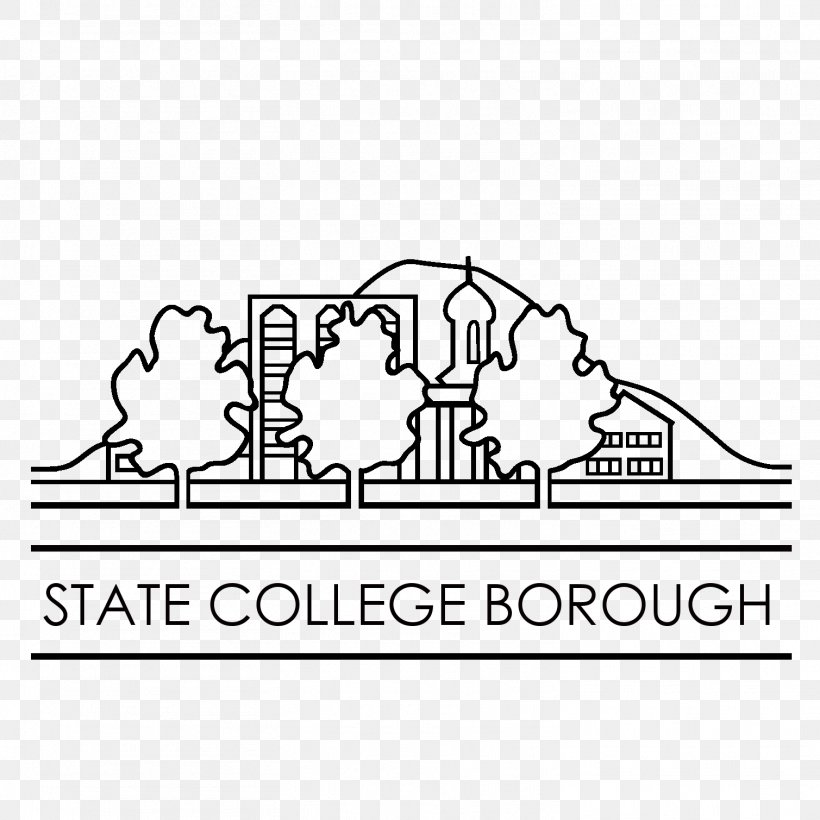 State College Line Brand Font, PNG, 1509x1509px, State College, Animated Cartoon, Area, Black And White, Borough Download Free