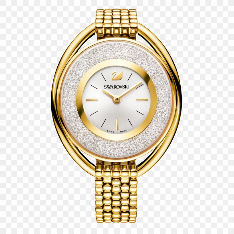 Swarovski Crystalline Pure Watch Swarovski Crystalline Pure Watch Gold, PNG, 2400x2400px, Swarovski Crystalline, Bling Bling, Bracelet, Brand, Crystal Download Free