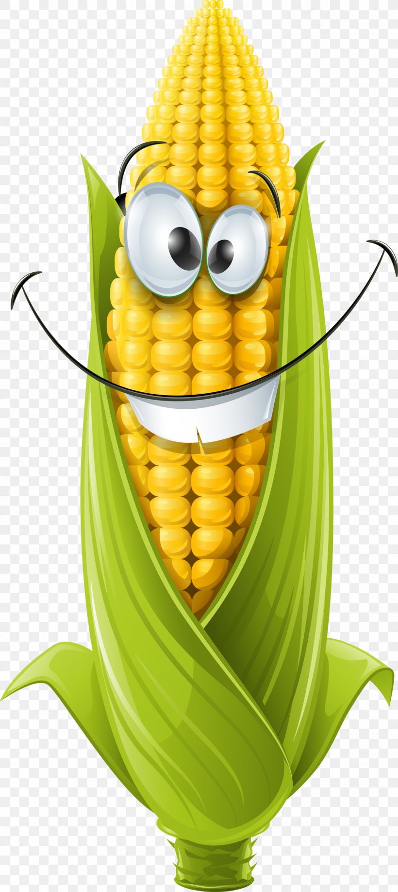 Corn On The Cob Maize, PNG, 1340x3000px, Corn On The Cob, Banana, Cartoon, Commodity, Flowering Plant Download Free