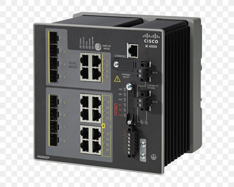 Network Switch Cisco Systems Industrial Ethernet Small Form-factor Pluggable Transceiver Power Over Ethernet, PNG, 3000x2400px, Network Switch, Cisco Catalyst, Cisco Ios, Cisco Systems, Computer Component Download Free
