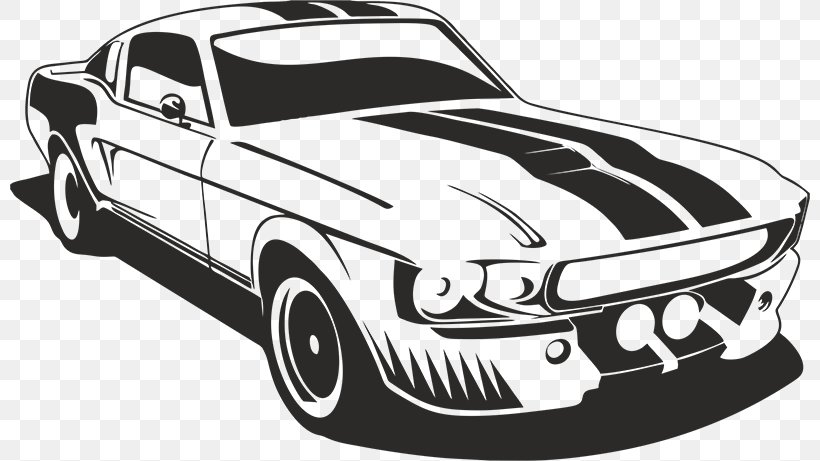 Shelby Mustang Ford Mustang SVT Cobra Car, PNG, 800x461px, Shelby Mustang, Ac Cobra, Automotive Design, Automotive Exterior, Black And White Download Free