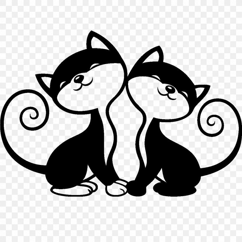 Kitten Whiskers Cat Wall Decal, PNG, 1200x1200px, Kitten, Artwork, Black, Black And White, Bumper Sticker Download Free