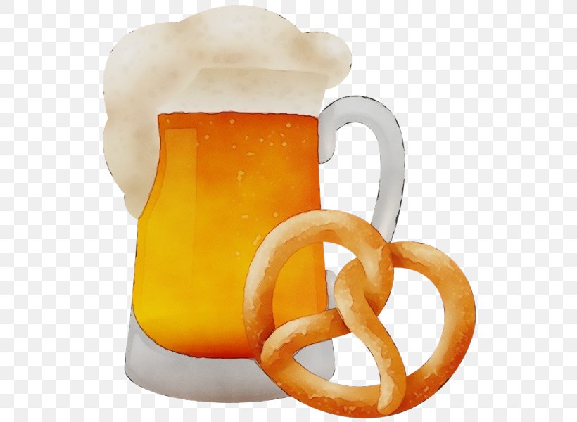 Orange, PNG, 545x600px, Watercolor, Beer Glass, Beer Stein, Drinkware, Food Download Free