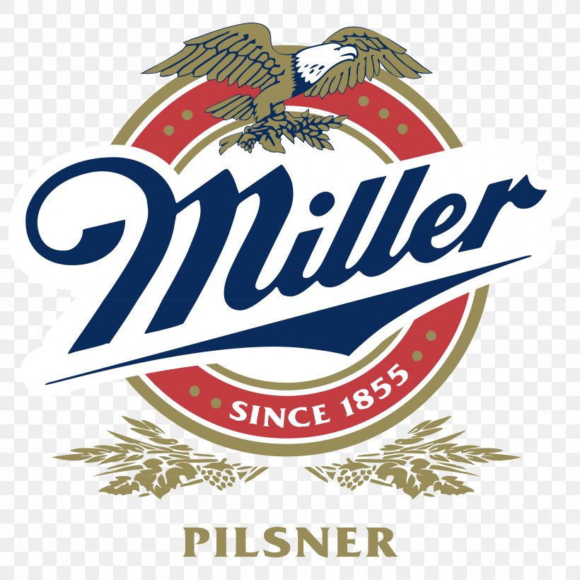 Beer Logo Miller Brewing Company Miller High Life Label, PNG, 2400x2400px, Beer, Adhesive, Brand, Food, Label Download Free
