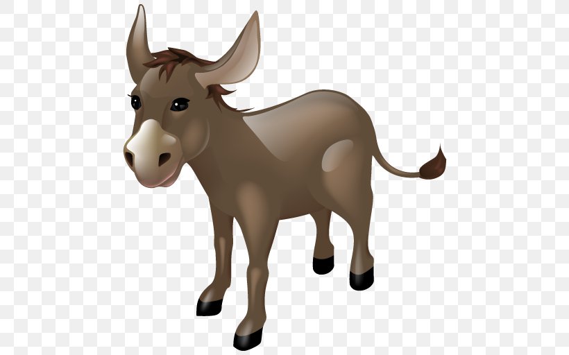 Mule Hinny Donkey Clip Art, PNG, 512x512px, Mule, Animal De Tiro, Bull, Cartoon, Cattle Like Mammal Download Free