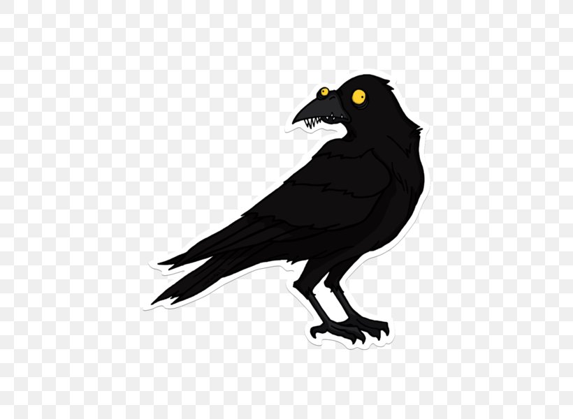 American Crow Sticker Die Cutting Common Raven, PNG, 600x600px, American Crow, Animal, Beak, Bird, Cartoon Download Free