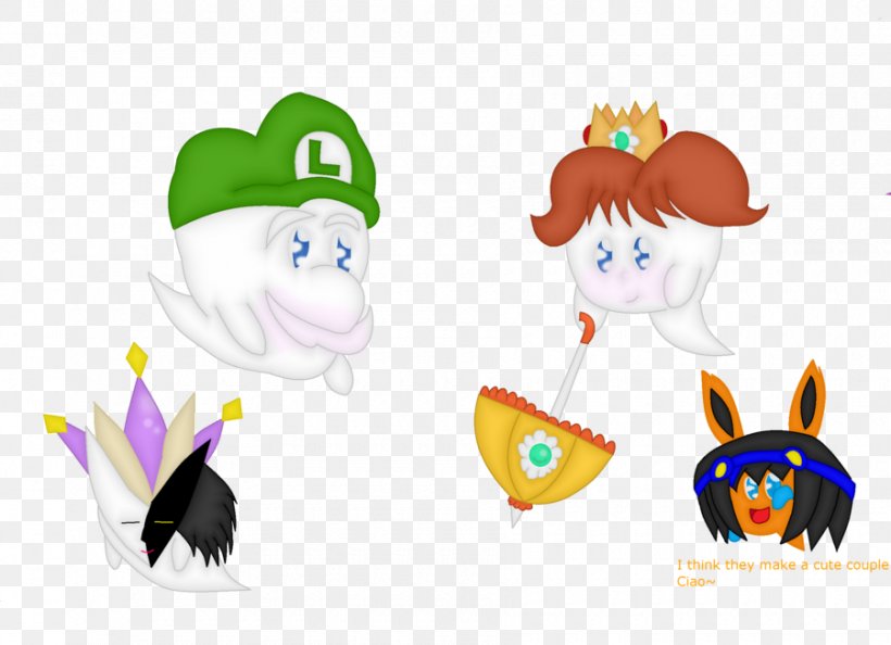 Luigi Princess Daisy Boos Super Paper Mario Video Games, PNG, 900x652px, Luigi, Art, Boos, Cartoon, Character Download Free