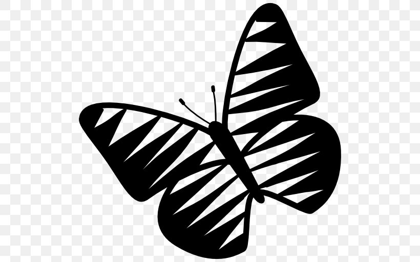 Monarch Butterfly Insect Brush-footed Butterflies Silhouette, PNG, 512x512px, Monarch Butterfly, Aile, Animal, Arthropod, Black And White Download Free