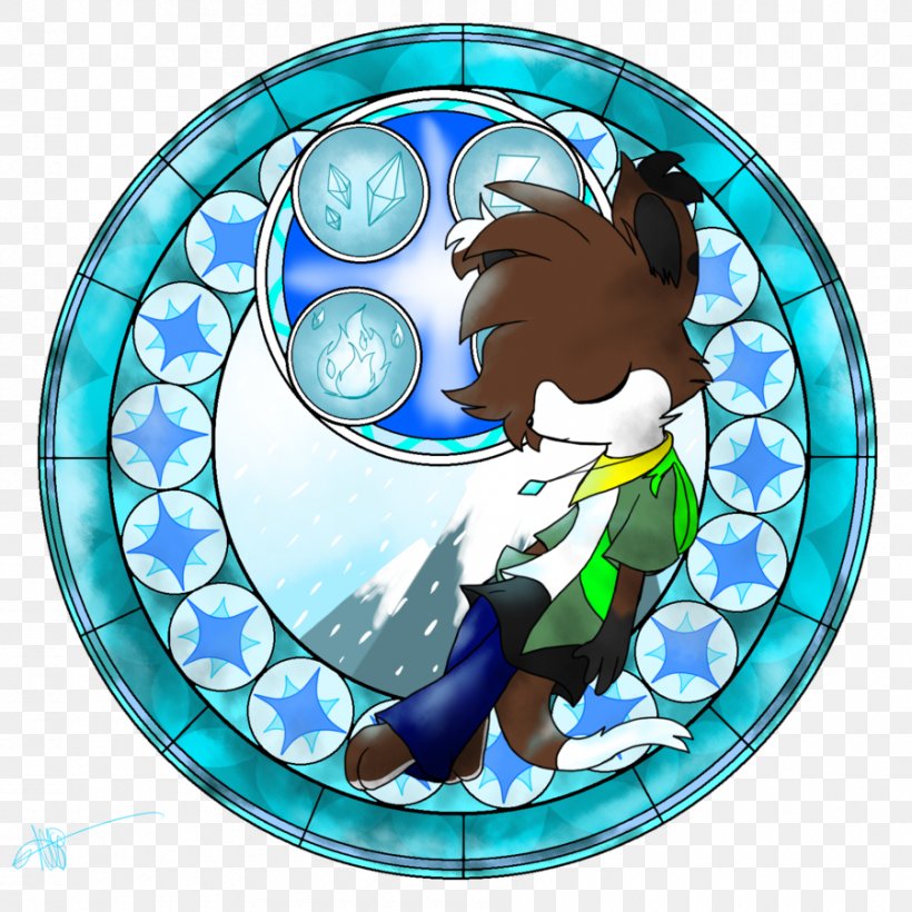 Stained Glass Marine Mammal Illustration Cartoon, PNG, 900x900px, Stained Glass, Cartoon, Character, Fiction, Fictional Character Download Free
