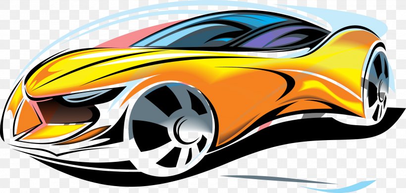 Sports Car Clip Art, PNG, 3348x1593px, Sports Car, Automotive Design, Automotive Exterior, Car, Cdr Download Free