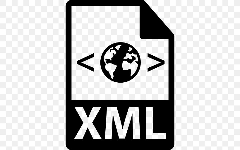 XML Symbol Markup Language, PNG, 512x512px, Xml, Area, Black, Black And White, Brand Download Free