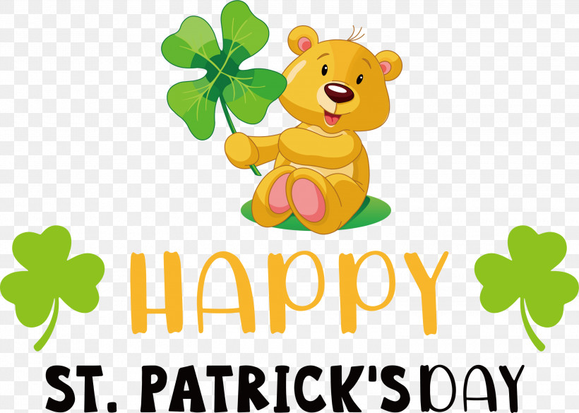 Saint Patrick Patricks Day, PNG, 3000x2143px, Saint Patrick, Bears, Cartoon, Cuteness, Drawing Download Free