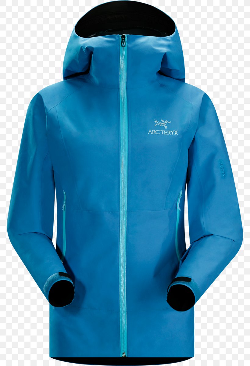 Gore-Tex Jacket Arc'teryx W. L. Gore And Associates Hardshell, PNG, 776x1200px, Goretex, Clothing, Cobalt Blue, Electric Blue, Hardshell Download Free
