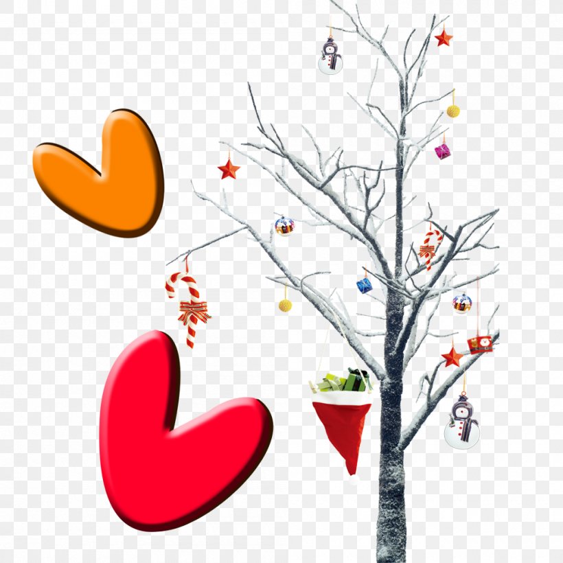 Santa Claus Christmas Tree Gift Christmas Ornament, PNG, 1000x1000px, Watercolor, Cartoon, Flower, Frame, Heart Download Free