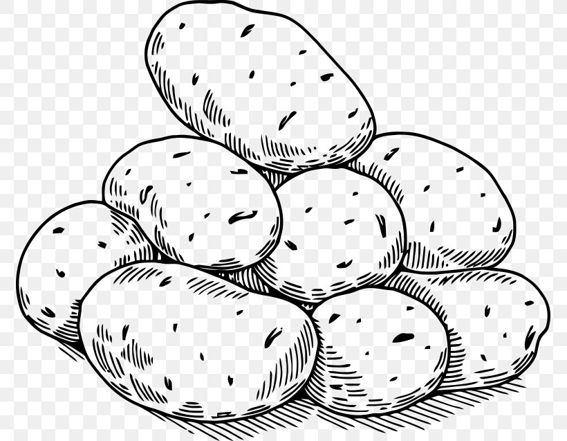 Stock Photography Royalty-free Potato, PNG, 773x637px, Stock Photography, Black And White, Drawing, Food, Line Art Download Free