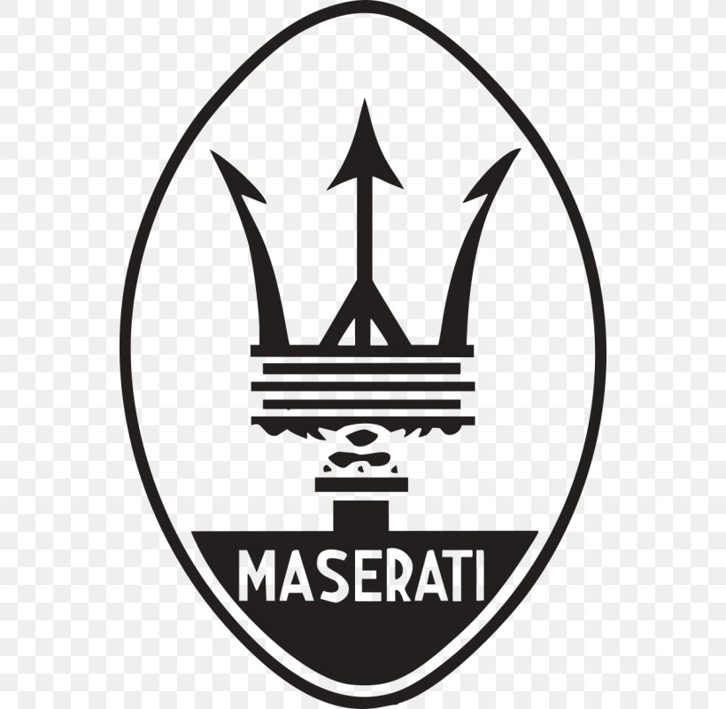 Maserati GranTurismo Car Maserati Of Austin Decal, PNG, 800x800px, Maserati, Alfieri Maserati, Area, Black And White, Brand Download Free