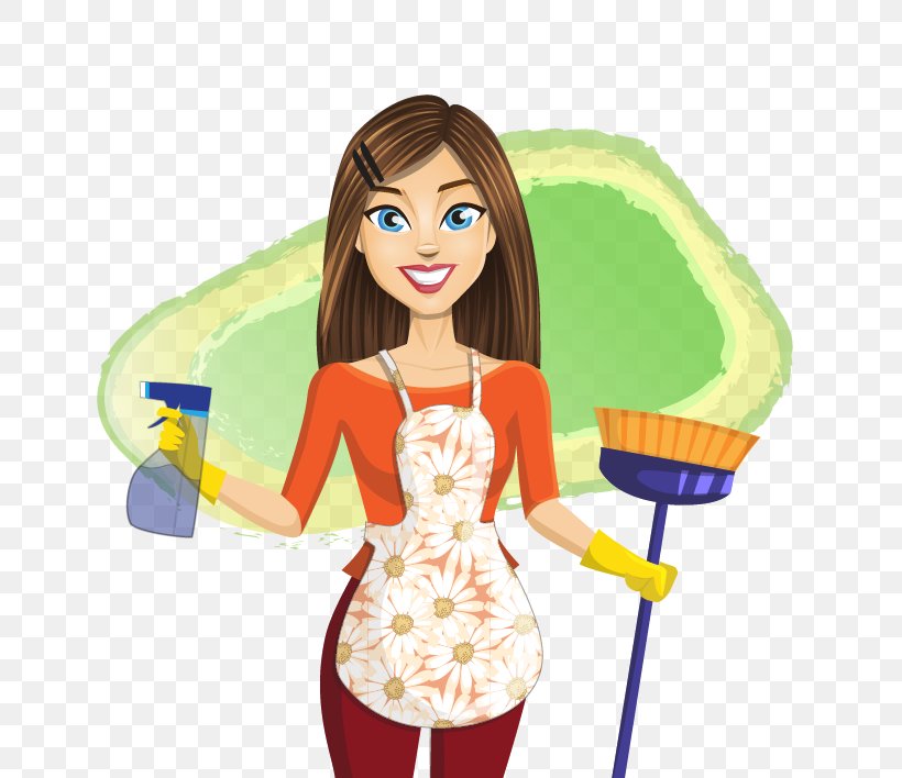 Housekeeping Maid Housekeeper Clip Art, PNG, 745x708px, Watercolor, Cartoon, Flower, Frame, Heart Download Free