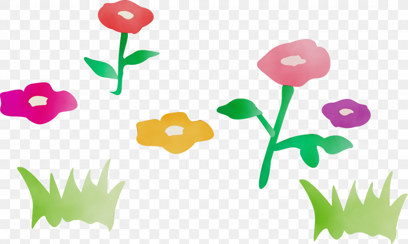 Pink Plant Stem Flower Plant Pedicel, PNG, 3000x1795px, Flower, Cartoon, Lawn, Meadow, Paint Download Free