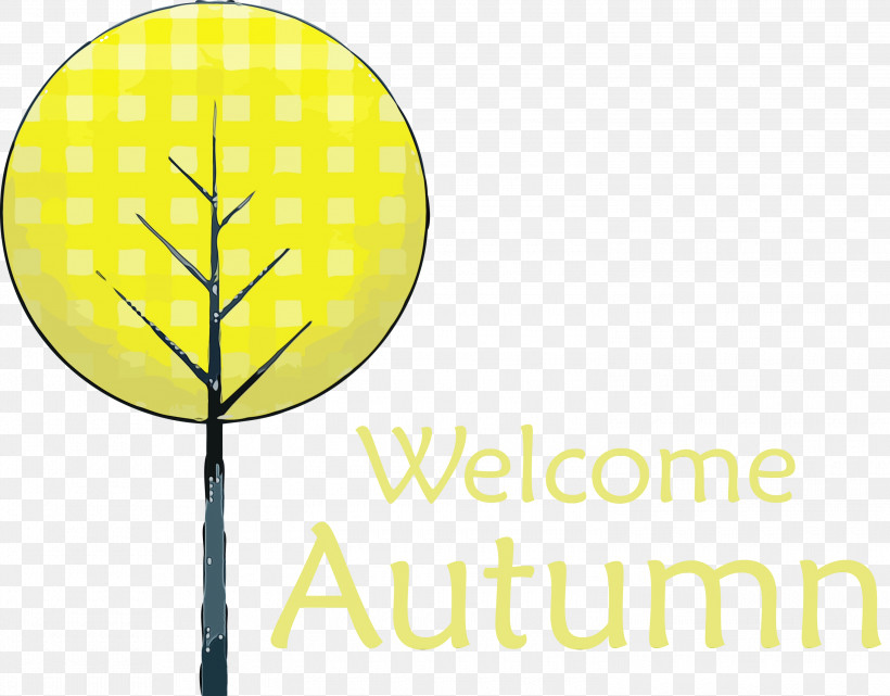 Leaf Yellow Line Tree Font, PNG, 3000x2347px, Welcome Autumn, Biology, Geometry, Happiness, Leaf Download Free