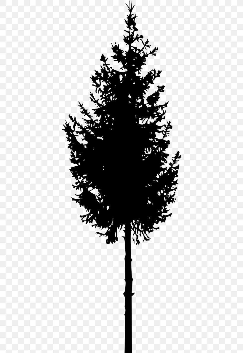 Clip Art Silhouette Vector Graphics Tree, PNG, 400x1190px, Silhouette, American Larch, Blackandwhite, Branch, Christmas Day Download Free