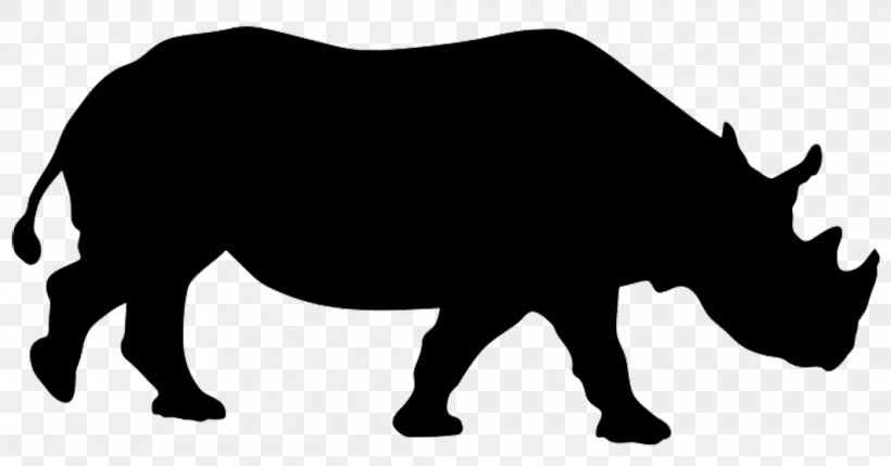 Rhinoceros Silhouette Animal Clip Art, PNG, 1063x557px, Rhinoceros, Animal, Black And White, Black Rhinoceros, Cattle Like Mammal Download Free