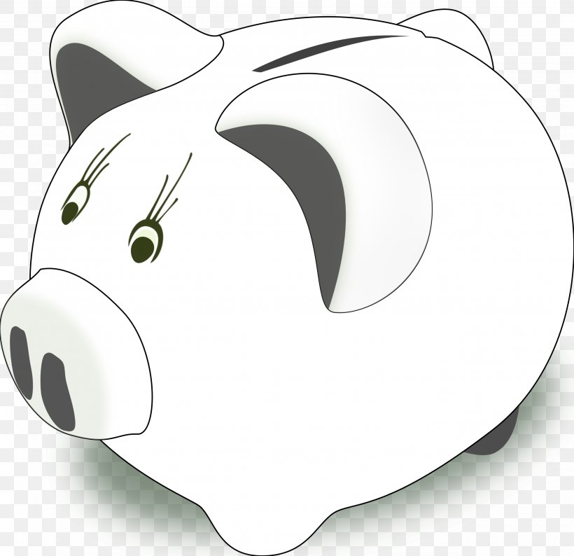 Clip Art Piggy Bank Vector Graphics, PNG, 2555x2477px, Piggy Bank, Bank, Black And White, Carnivoran, Cat Download Free