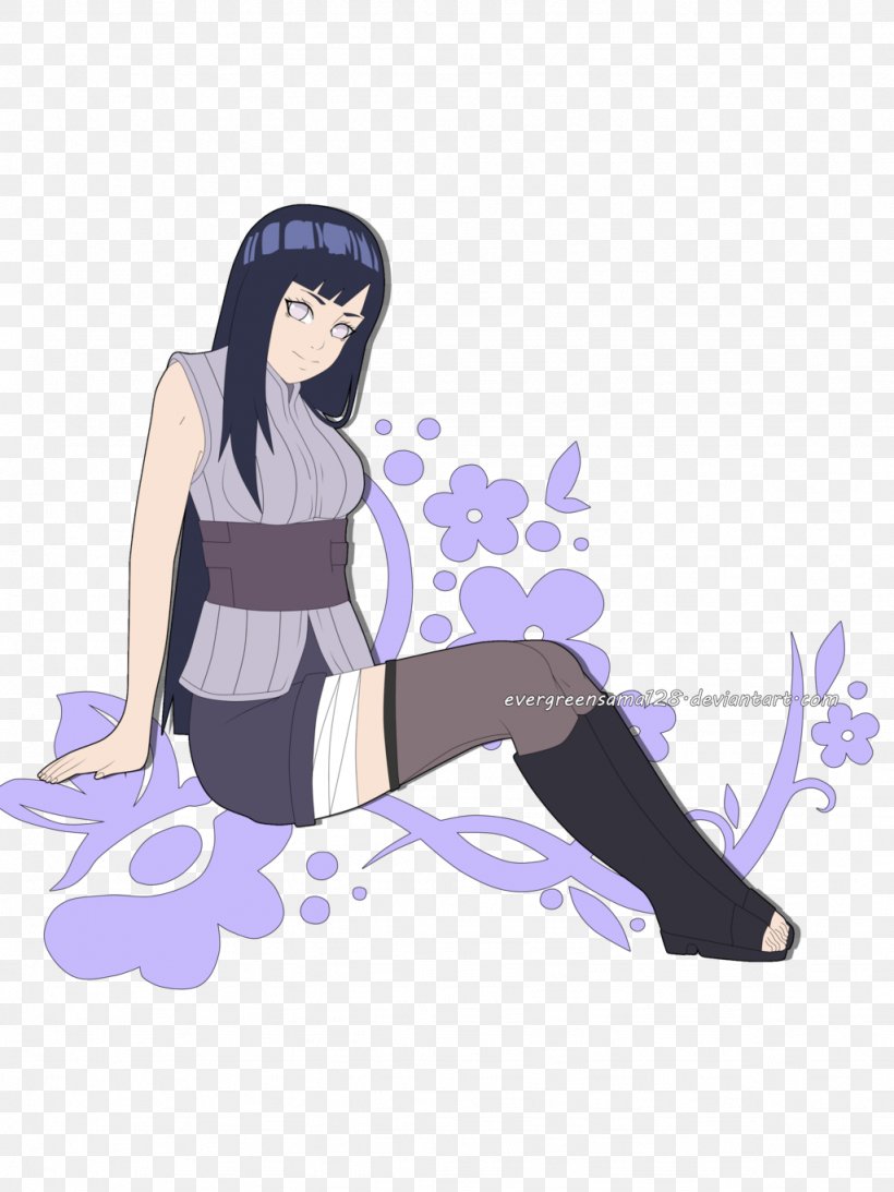 Hinata Hyuga Character Clip Art, PNG, 1024x1365px, Watercolor, Cartoon, Flower, Frame, Heart Download Free