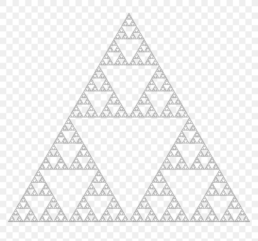 Sierpinski Triangle Fractal Sierpinski Carpet Curve, PNG, 768x768px, Sierpinski Triangle, Apollonian Gasket, Area, Black, Black And White Download Free