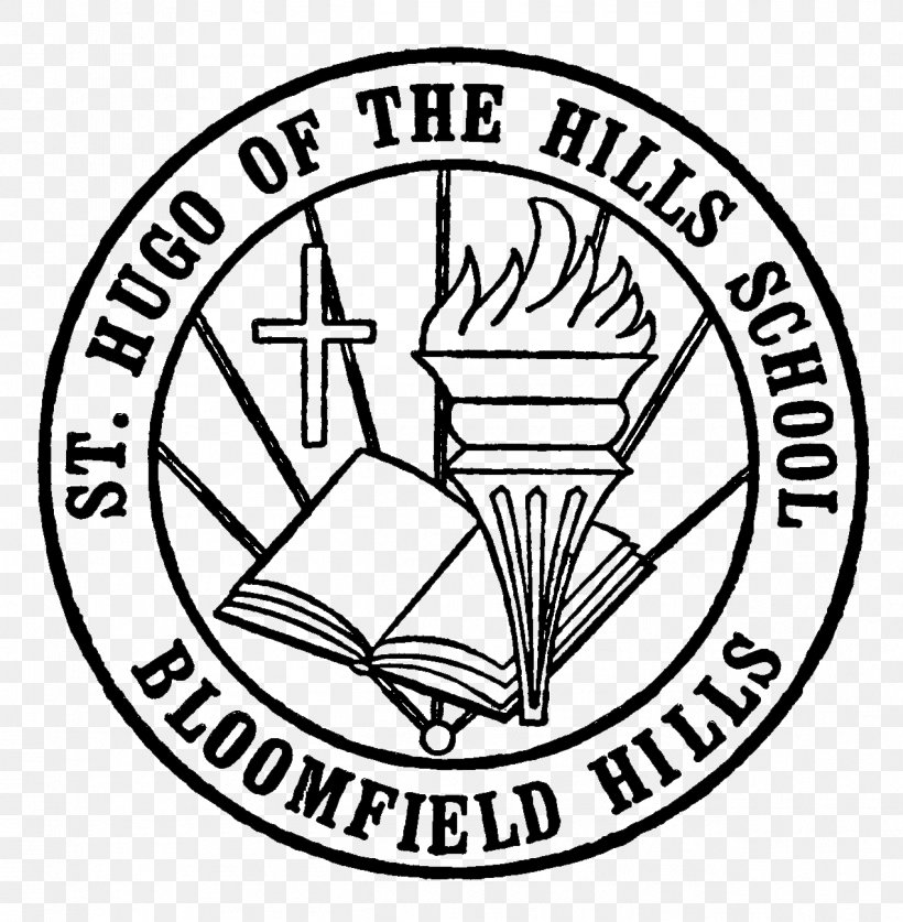 St Hugo Of The Hills School St. Hugo Of The Hills Church Logo Catholic School Organization, PNG, 1272x1299px, Logo, Area, Black And White, Bloomfield Hills, Brand Download Free