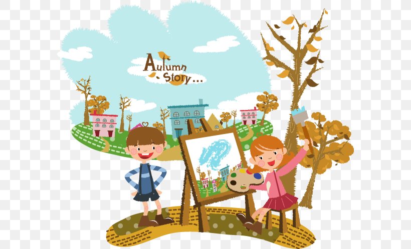 Easel, PNG, 593x498px, Easel, Area, Art, Autumn, Cartoon Download Free