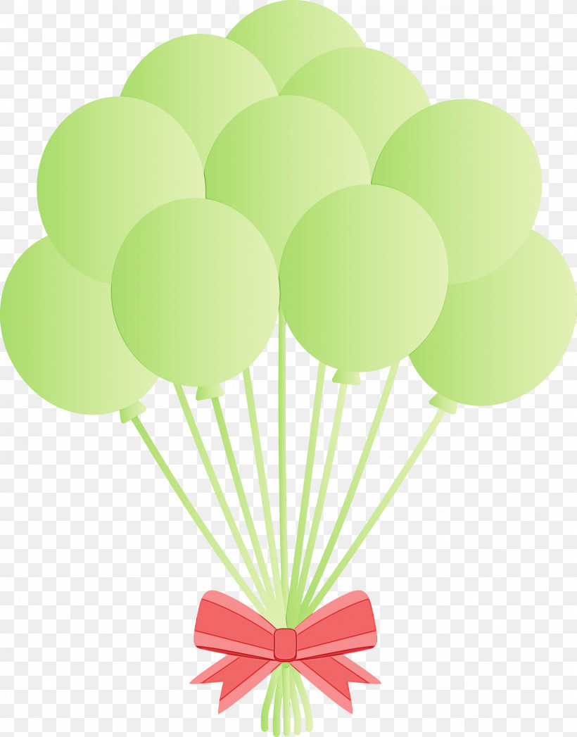 Green Balloon Plant, PNG, 2349x3000px, Balloon, Green, Paint, Plant, Watercolor Download Free