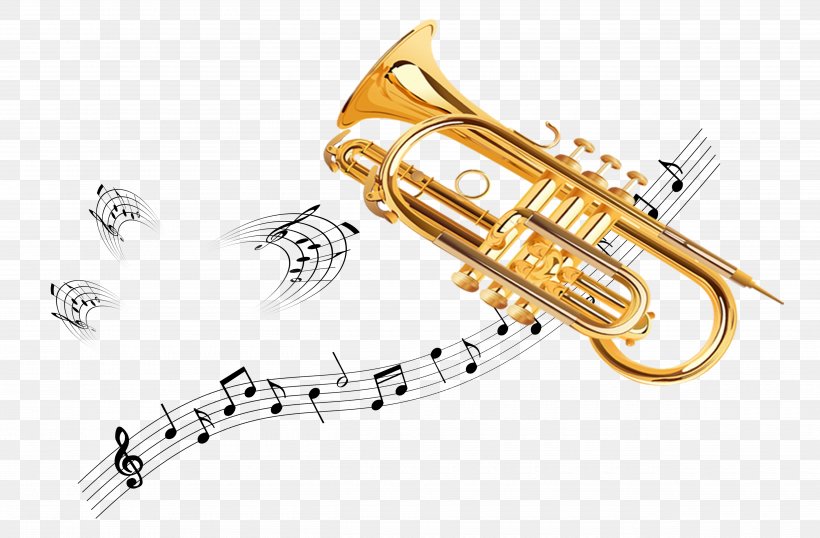 Trumpet Saxophone Euphonium Musical Instrument Wind Instrument, PNG, 5000x3286px, Watercolor, Cartoon, Flower, Frame, Heart Download Free