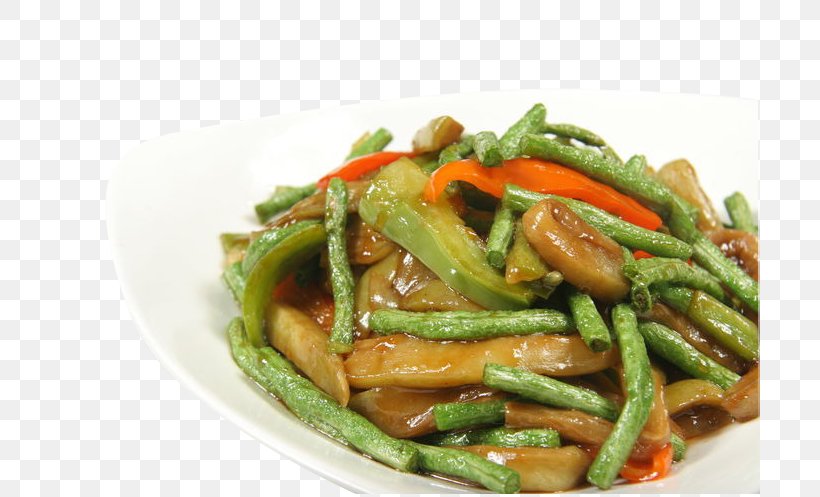 Twice Cooked Pork Fried Eggplant Pinakbet Stir Frying, PNG, 700x497px, Twice Cooked Pork, Asian Food, Bean, Braising, Common Bean Download Free