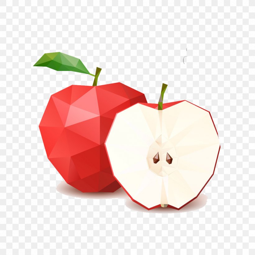Apple Polygon, PNG, 999x999px, Apple, Auglis, Food, Fruit, Geometry Download Free