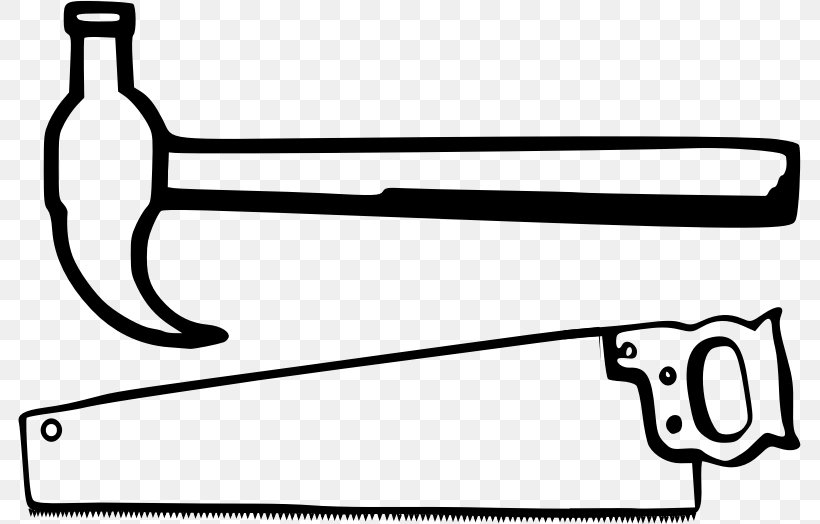 Hammer Black And White Clip Art, PNG, 783x524px, Hammer, Area, Auto Part, Black And White, Blog Download Free