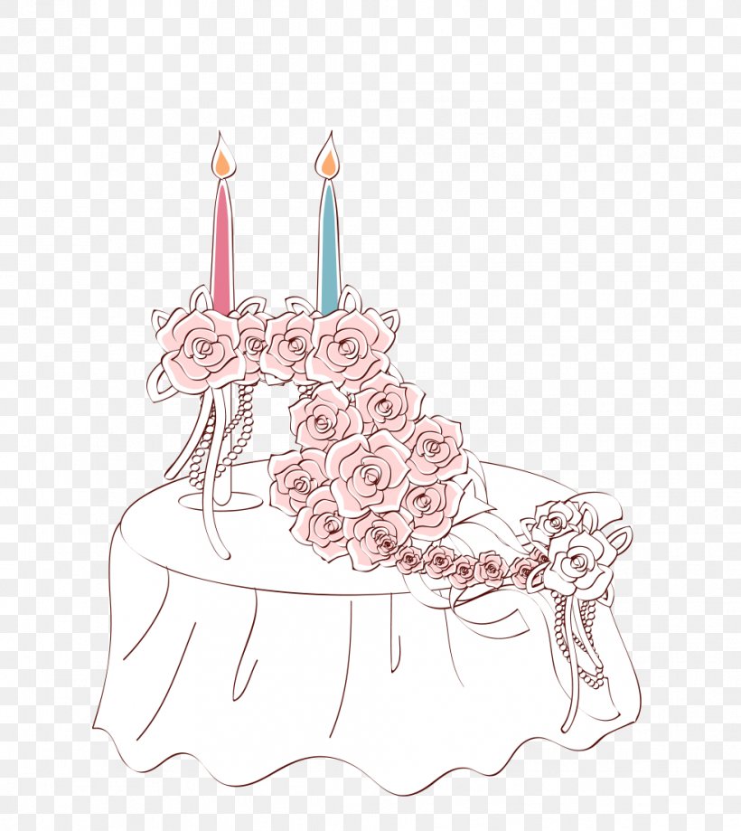 Wedding Candlestick Illustration, PNG, 981x1100px, Watercolor, Cartoon, Flower, Frame, Heart Download Free