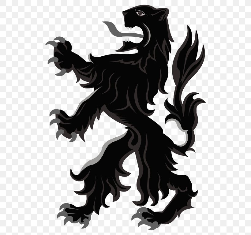 Winged Lion Coat Of Arms Black Leopard, PNG, 768x768px, Lion, Black, Black And White, Coat Of Arms, Fictional Character Download Free