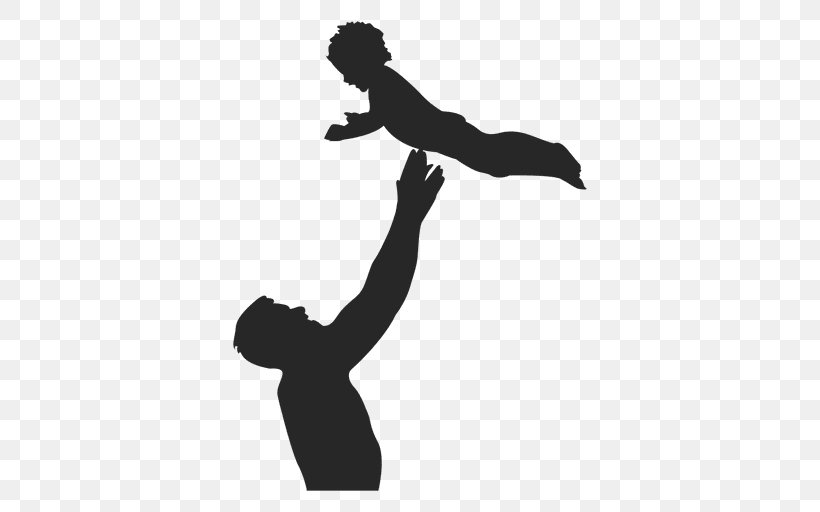 Child Father Silhouette, PNG, 512x512px, Child, Arm, Balance, Black And White, Father Download Free