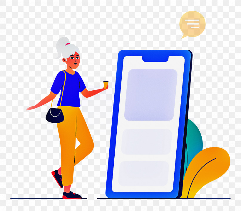 Mobile Phone Ebusiness Girl, PNG, 2500x2188px, Mobile Phone, Behavior, Cartoon, Ebusiness, Geometry Download Free