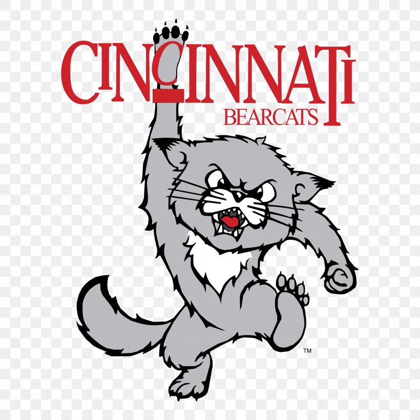 University Of Cincinnati Cincinnati Bearcats Football NCAA Division I Football Bowl Subdivision Logo American Football, PNG, 2400x2400px, University Of Cincinnati, American Football, Animation, Bearcat, Carnivore Download Free