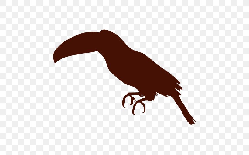 Beak Bird Silhouette Toucan Clip Art, PNG, 512x512px, Beak, Bird, Bird Of Prey, Black And White, Fauna Download Free