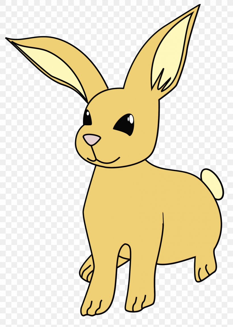 Cartoon Yellow Rabbit Snout Rabbits And Hares, PNG, 1714x2400px, Watercolor, Animal Figure, Cartoon, Paint, Rabbit Download Free