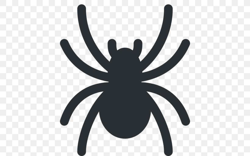 Emoji Spider-Man Spider Web Oonopidae Australian Funnel-web Spider, PNG, 512x512px, 2018, Emoji, Arthropod, Australian Funnelweb Spider, Black And White Download Free