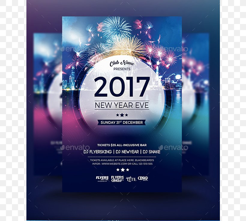 New Year's Eve Flyer New Year's Day Party, PNG, 736x736px, New Year S Eve, Advertising, Brand, Brochure, Christmas Download Free