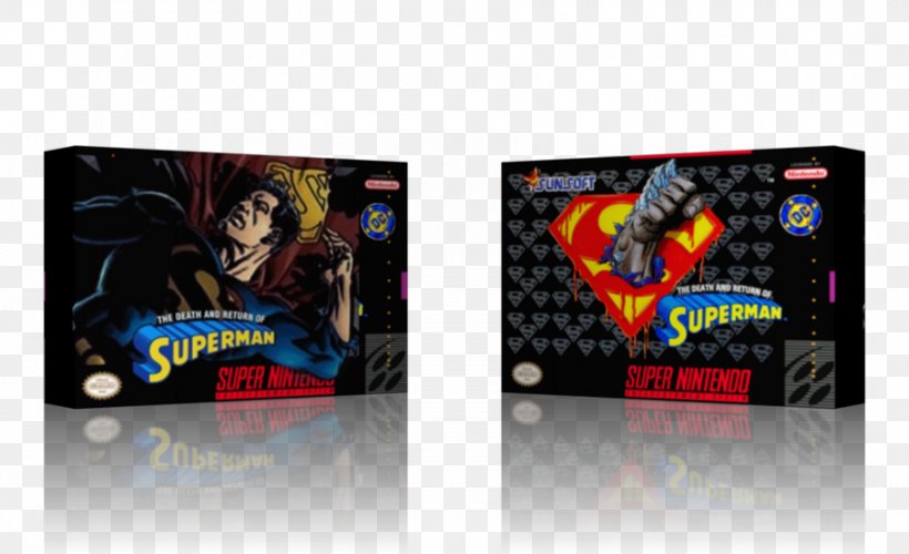 Super Nintendo Entertainment System The Death And Return Of Superman Graphic Design Brand, PNG, 900x549px, Super Nintendo Entertainment System, Brand, Death And Return Of Superman, Euro, Multimedia Download Free